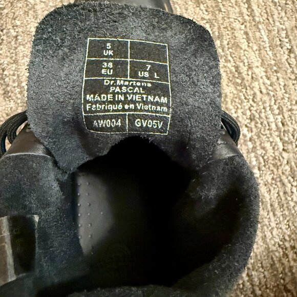 Black Dr. Martens Leather Combat Boots - Picture 6 of 6